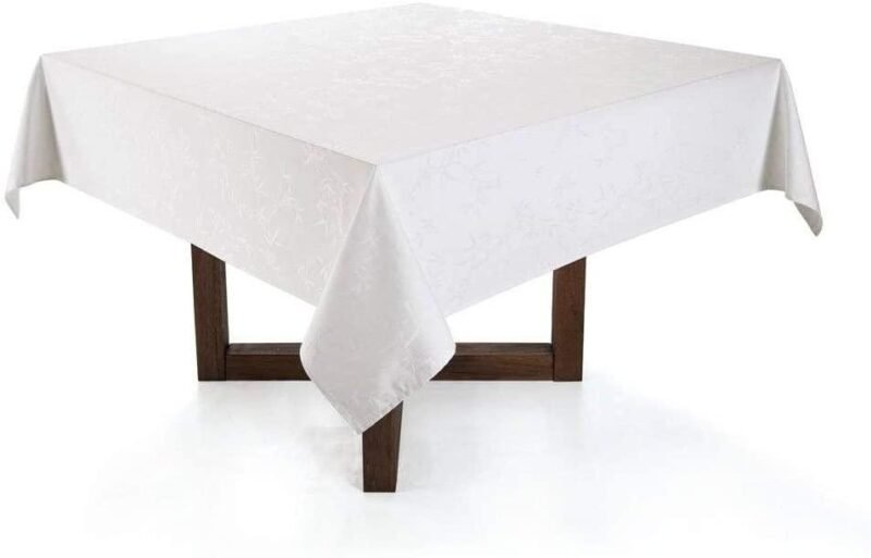 Toalha de Mesa Quadrada Karsten Celebration Veríssimo Branca 180 x 180cm