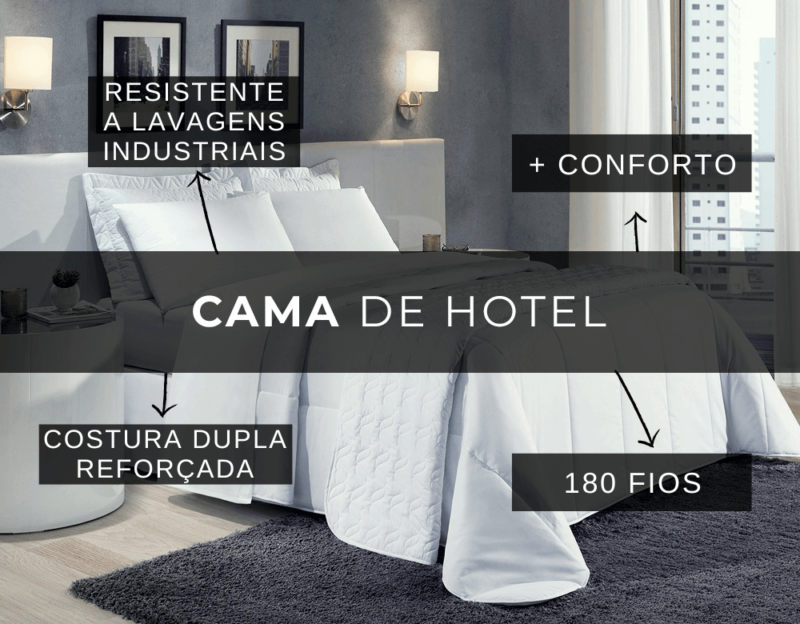 Lençol Hotel com elástico Branco 180 Fios - Casal - Image 3